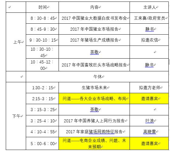 2017中国猪业大数据发布会